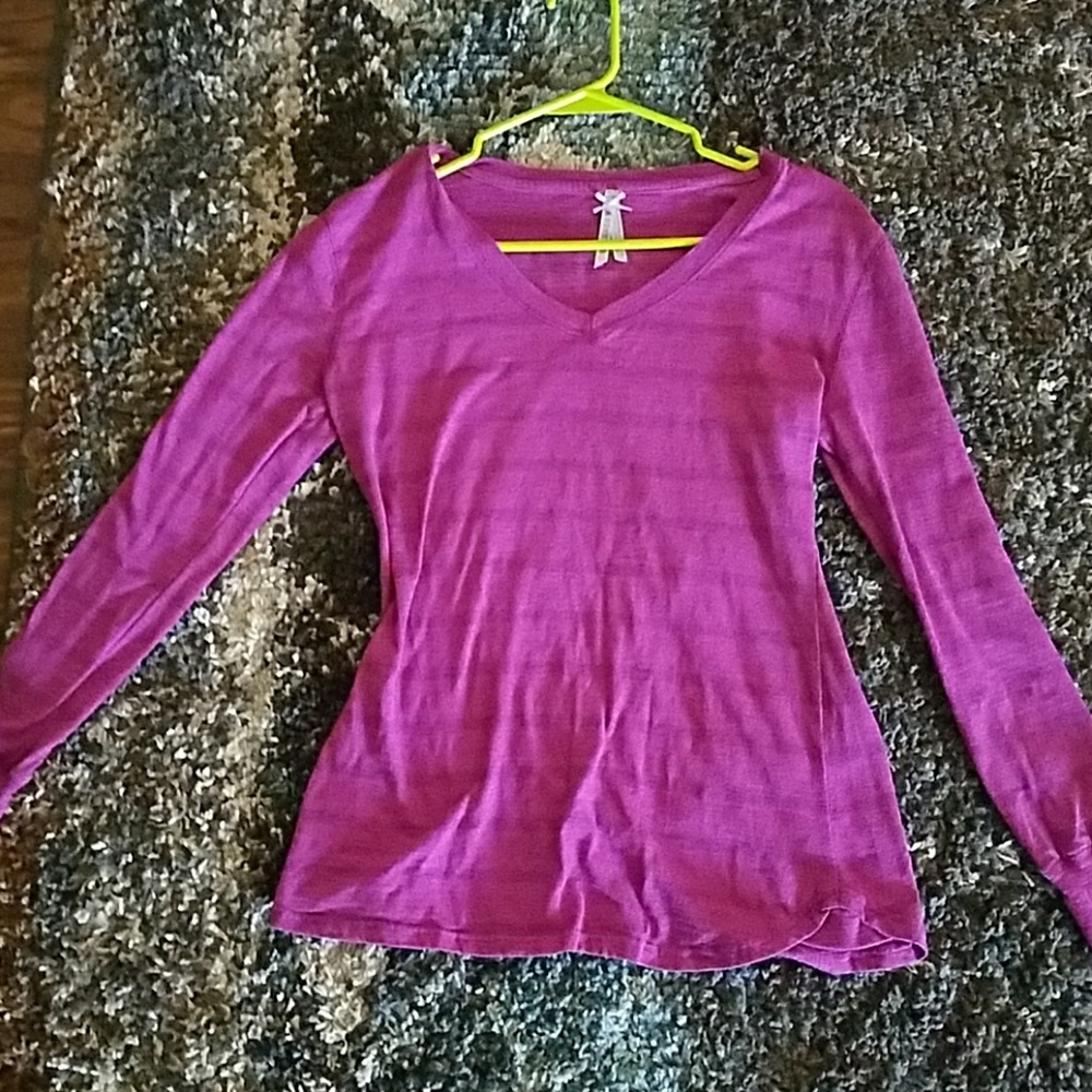 Long sleeved pink/purple shirt